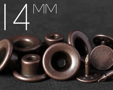 14mm Concave-top Donut Jeans Fly Button with Copper Tack | KHCB-PC14