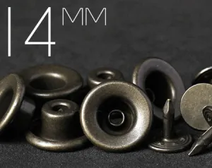 14mm Concave-top Donut Jeans Fly Button with Copper Tack | KHCB-PC14