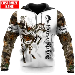 3D All Over Print Horse Riding Hoodie For Him Her, Horse Hoodie For Dad Uncle