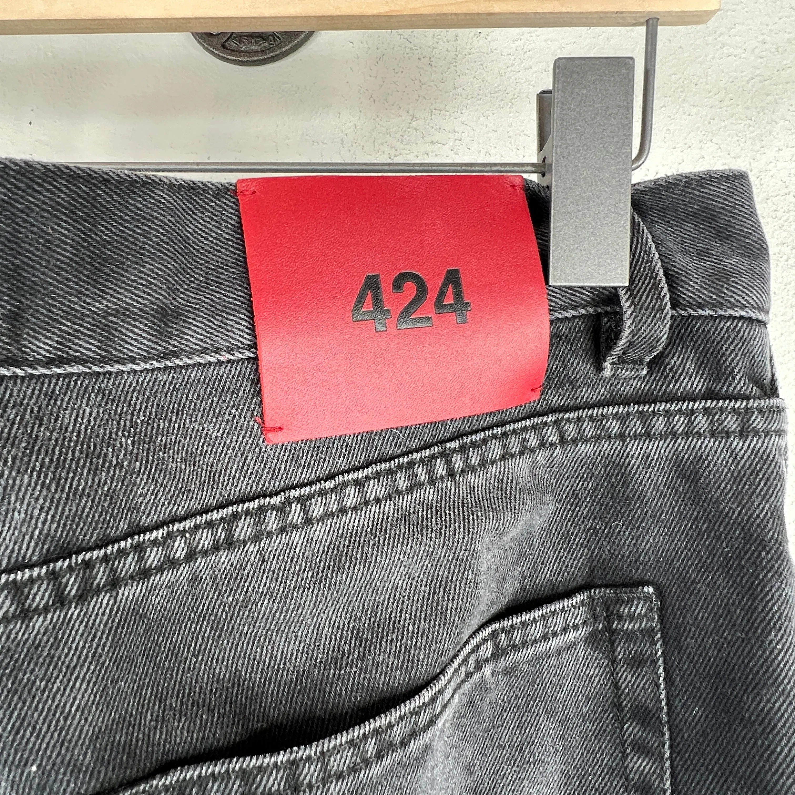 424 Black Denim Jeans