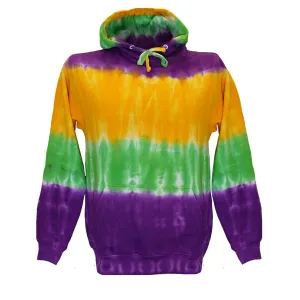 Adult Unisex Mardi Gras Tie Dye Hoodie Sweat Shirt #2