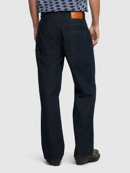 After Pray   Tuck pleat wide denim jeans 