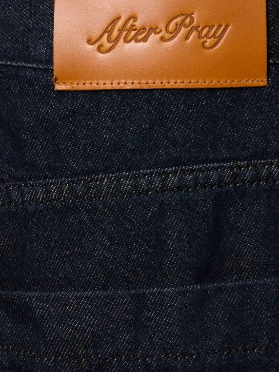 After Pray   Tuck pleat wide denim jeans 