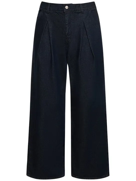 After Pray   Tuck pleat wide denim jeans 