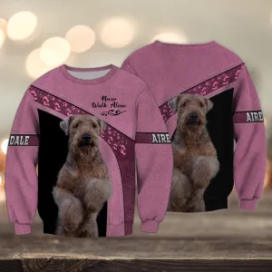 Airedale Love Pink Multi Option Never Walk Alone 3D Full Print Sweatshirt Christmas Gift
