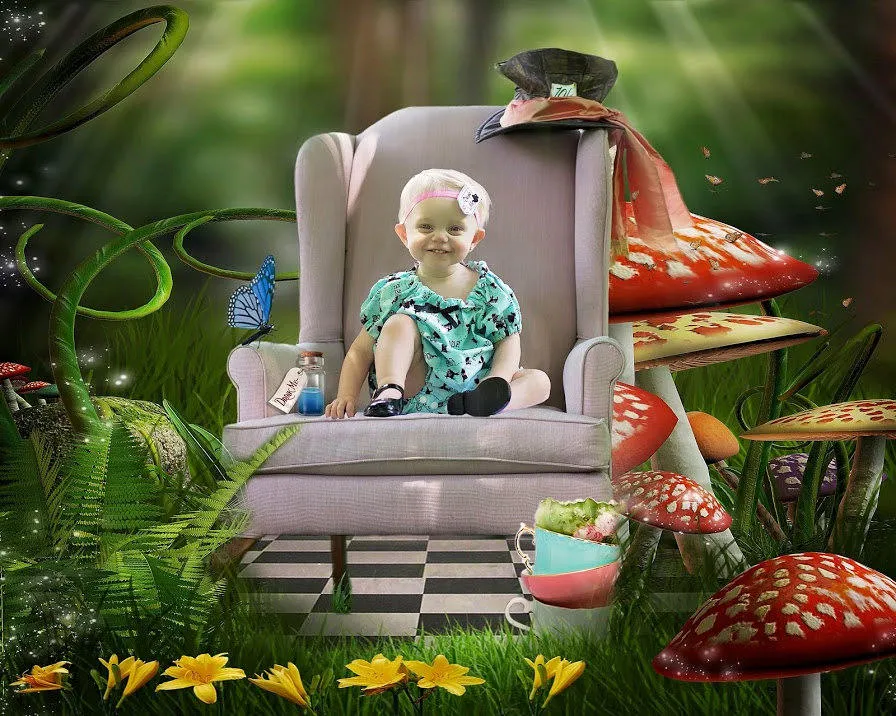 Alice in Wonderland Bubble Romper