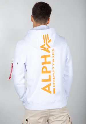 Alpha Industries Backprint Hoodie Neon white orange 178318NP-480