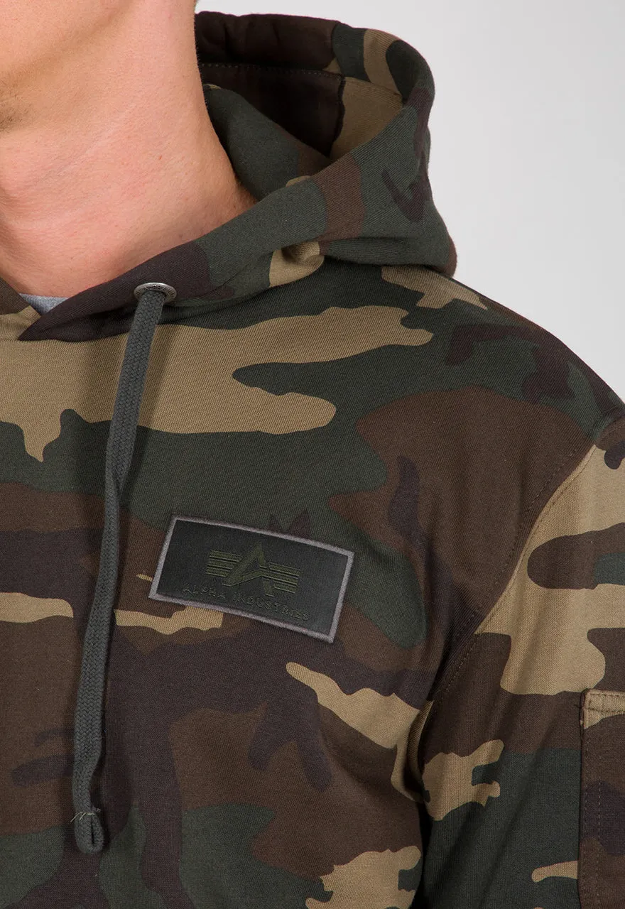 Alpha Industries Backprint Hoodie Woodland Camo Green Orange 178318-65