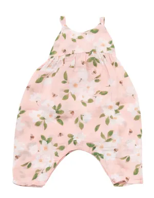 Angel Dear Magnolias Tie Back Romper