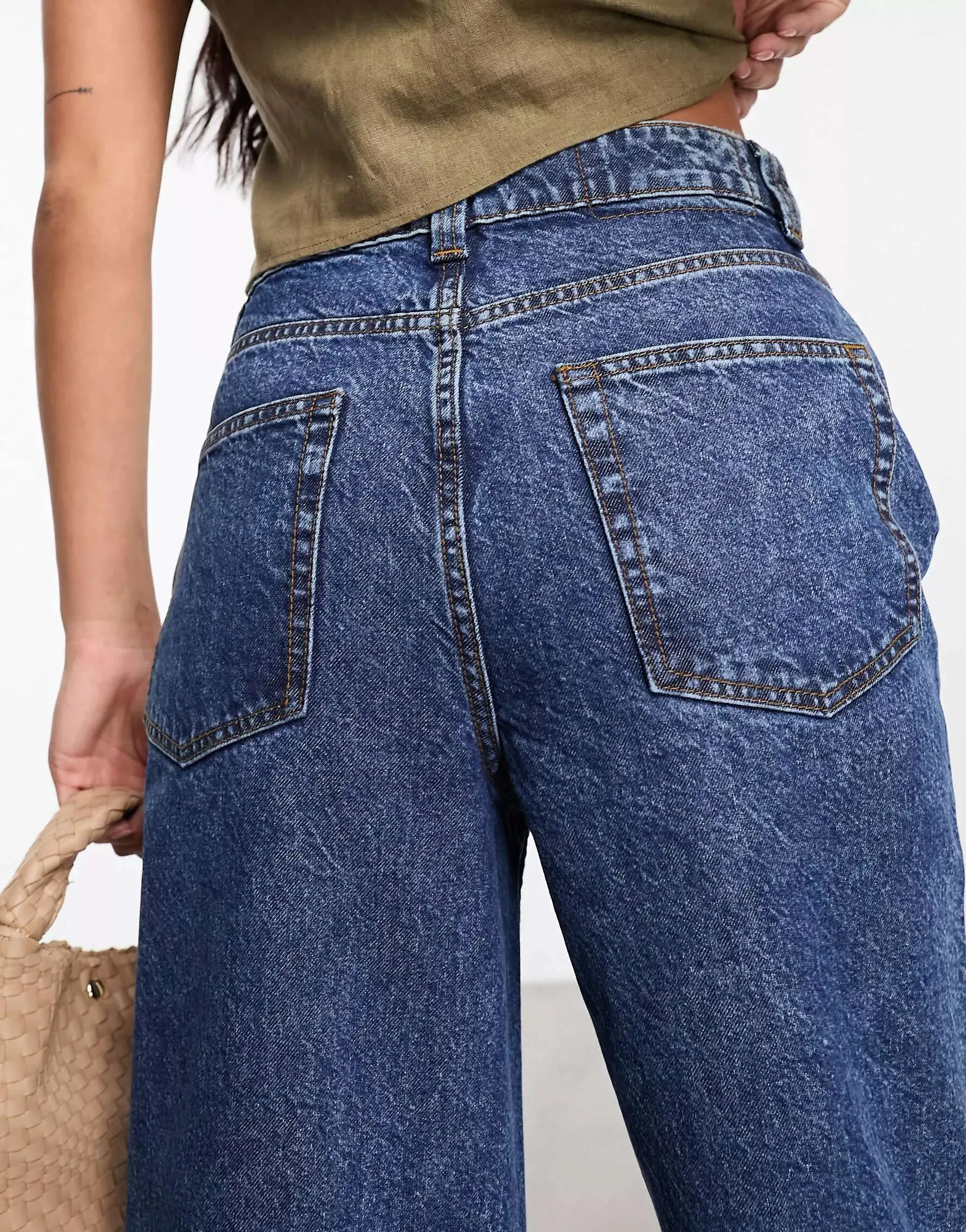 ASOS Dad Jeans in Navy
