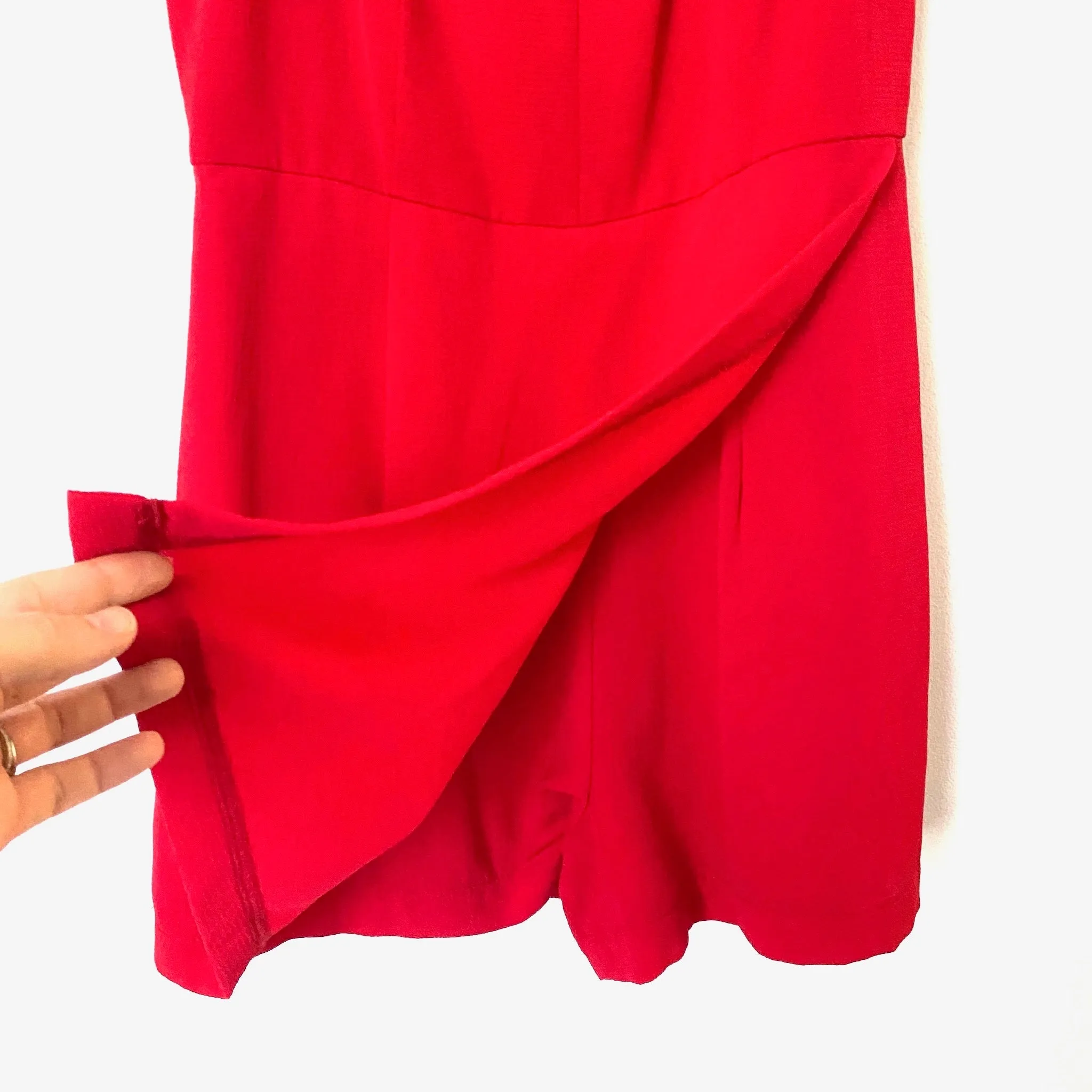 B. Darlin Red Faux Wrap Romper- Size 9/10