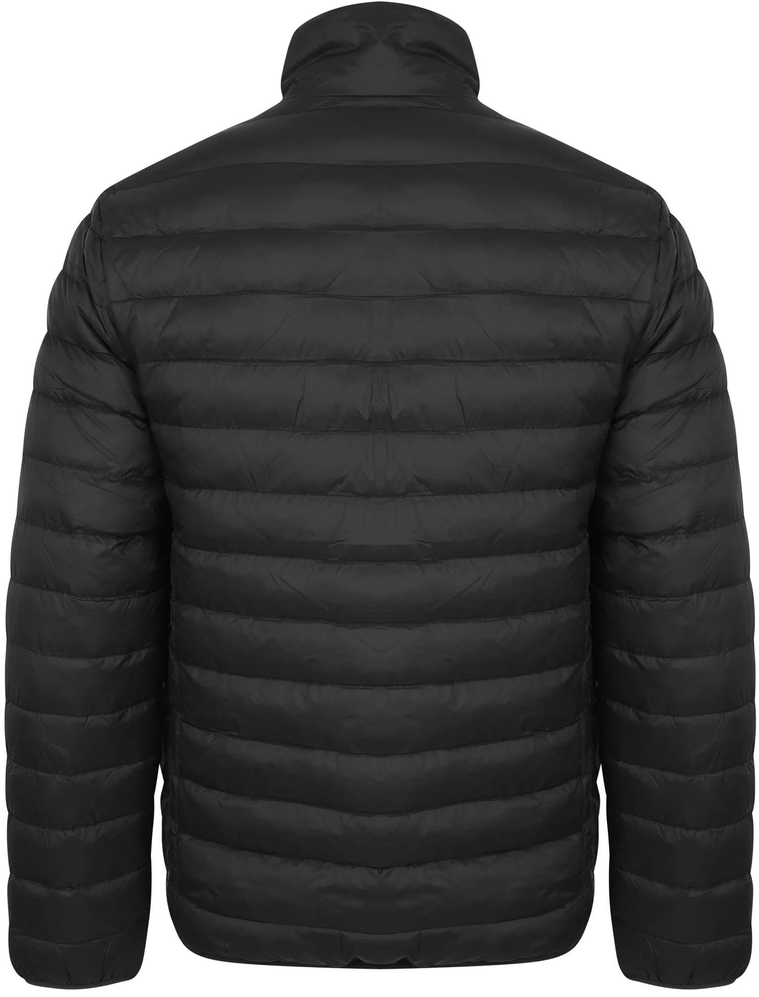 Bakman Funnel Neck Quilted Puffer Jacket in Black - Tokyo Laundry