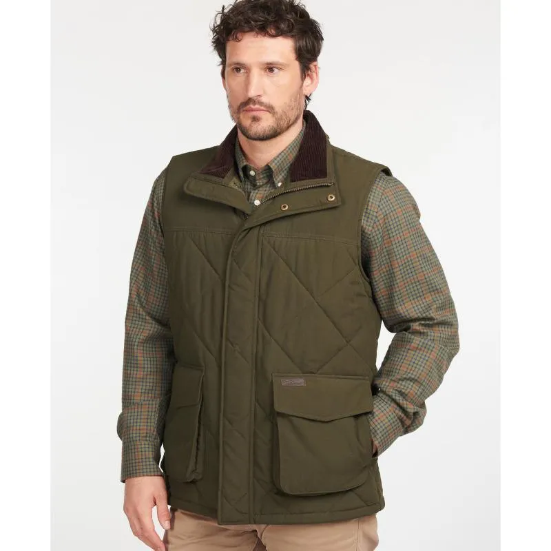 Barbour Winterdale Quilted Mens Gilet - Dark Olive
