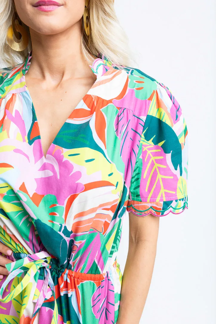 Birds of Paradise Vneck Playsuit