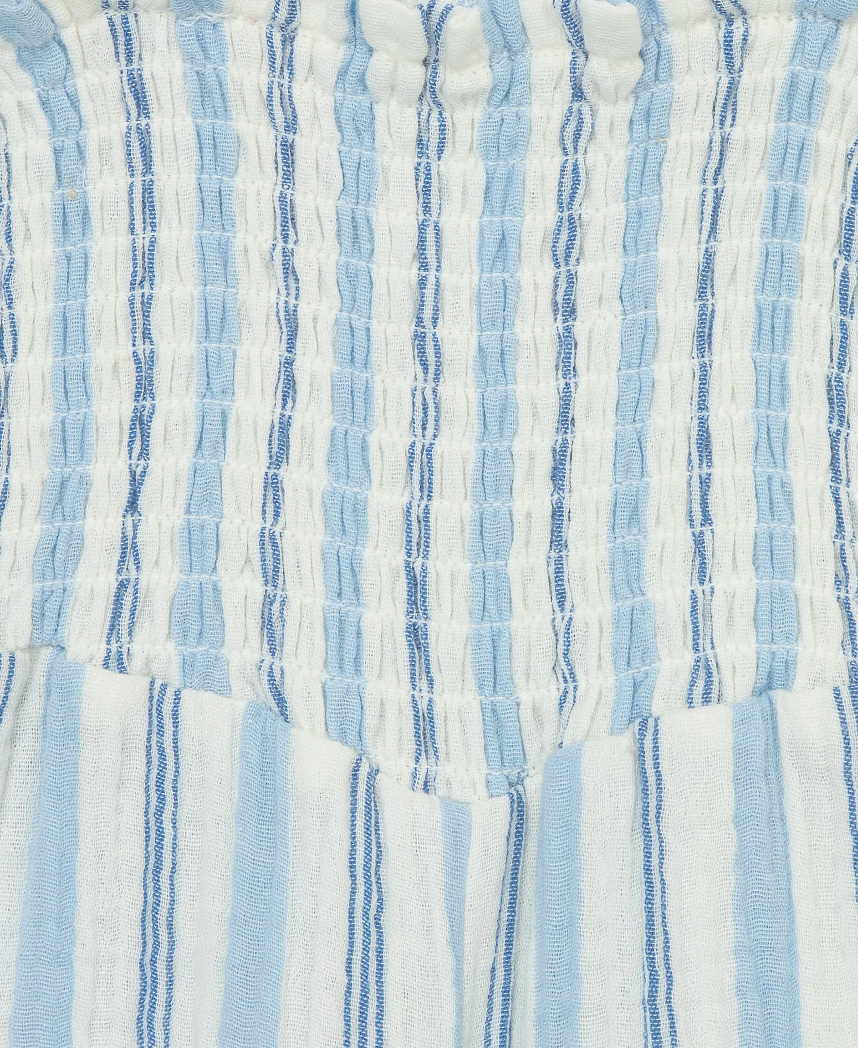 Blue Stripe Gauze Romper (12M-24M)