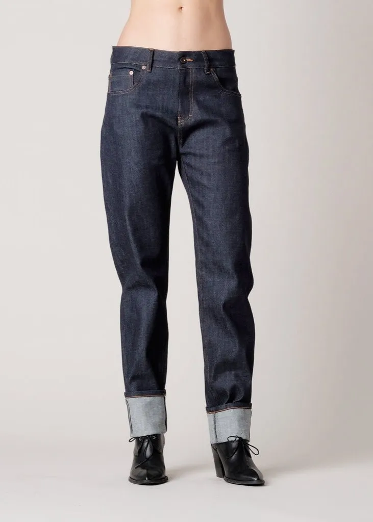 Brooklyn Denim Co. Raw Selvedge Stretch Denim USA Made Boyfriend Jean
