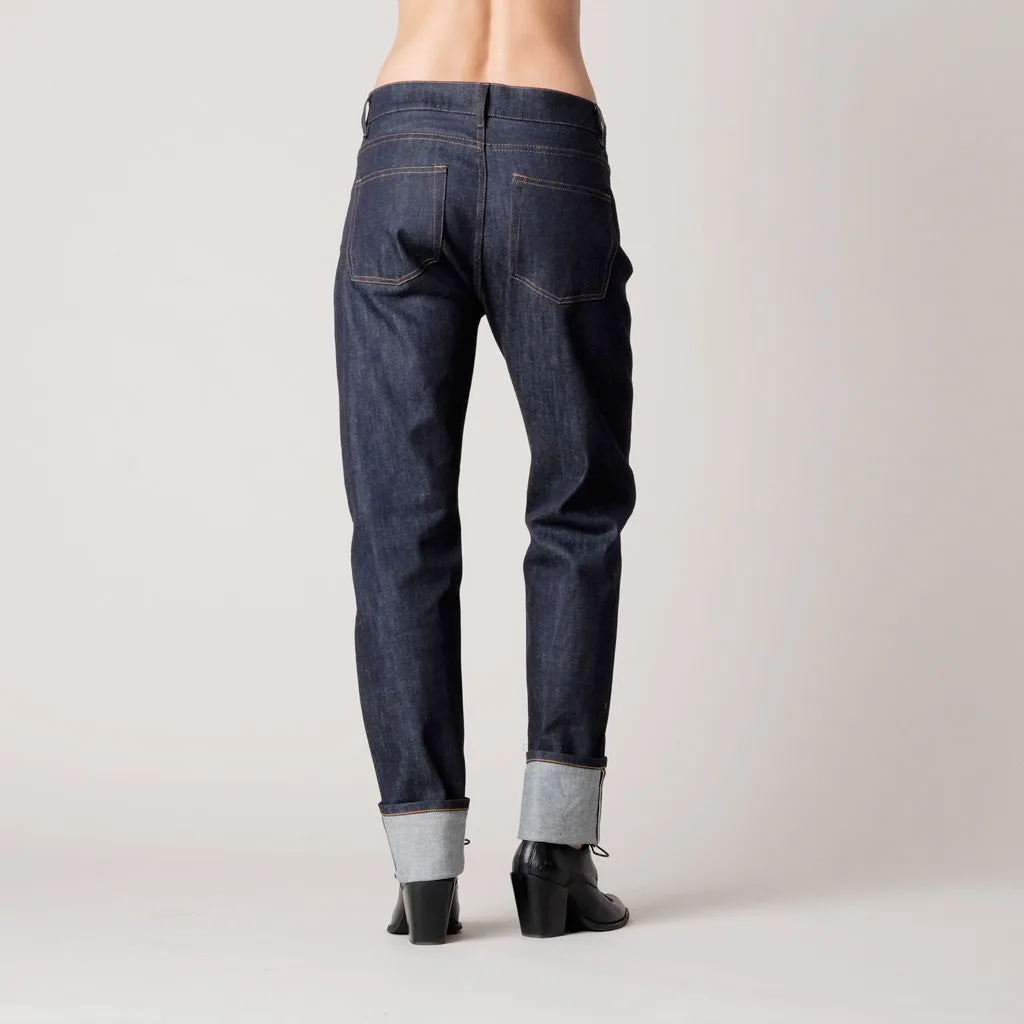 Brooklyn Denim Co. Raw Selvedge Stretch Denim USA Made Boyfriend Jean