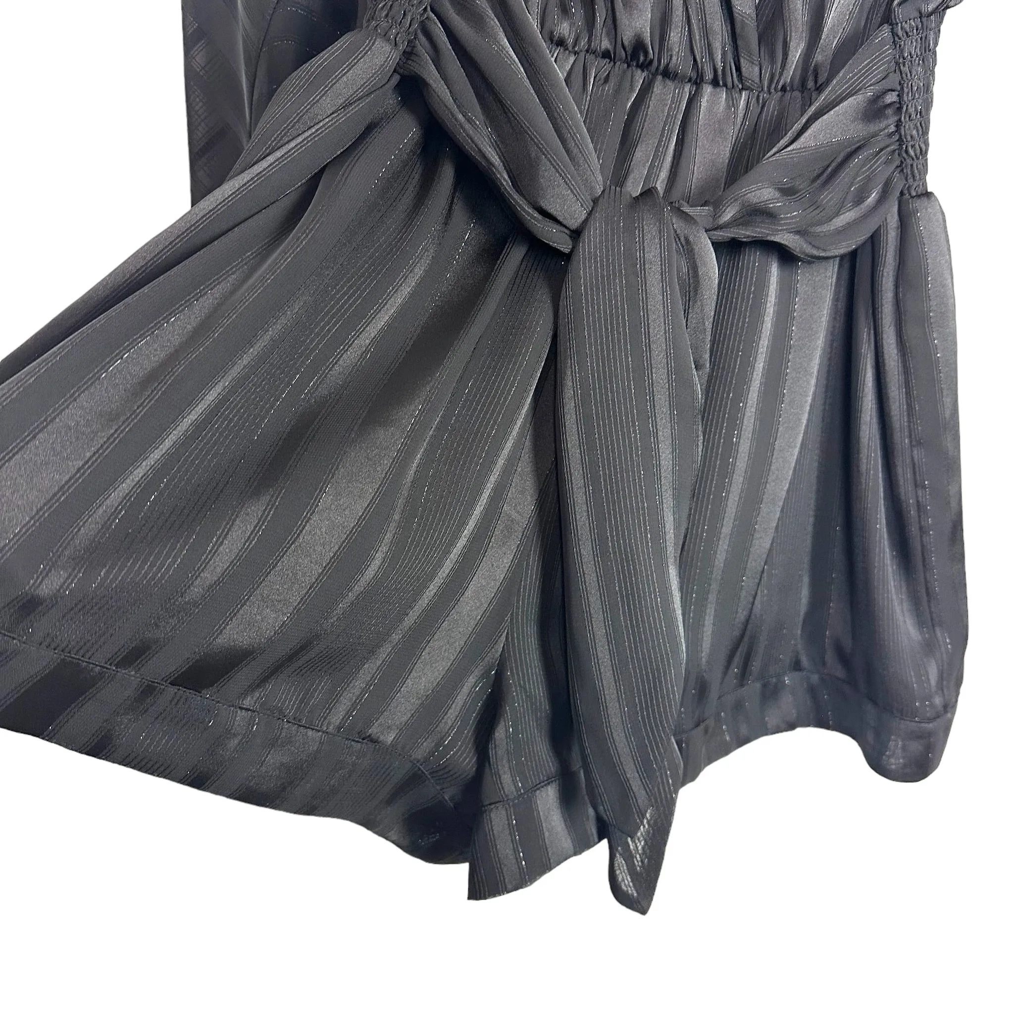 Camila Coelho Black Shimmer Semi Sheer Romper NWT- Size S (sold out online)