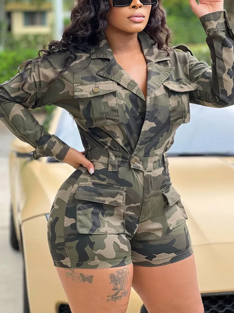 Camouflage Pocket Romper
