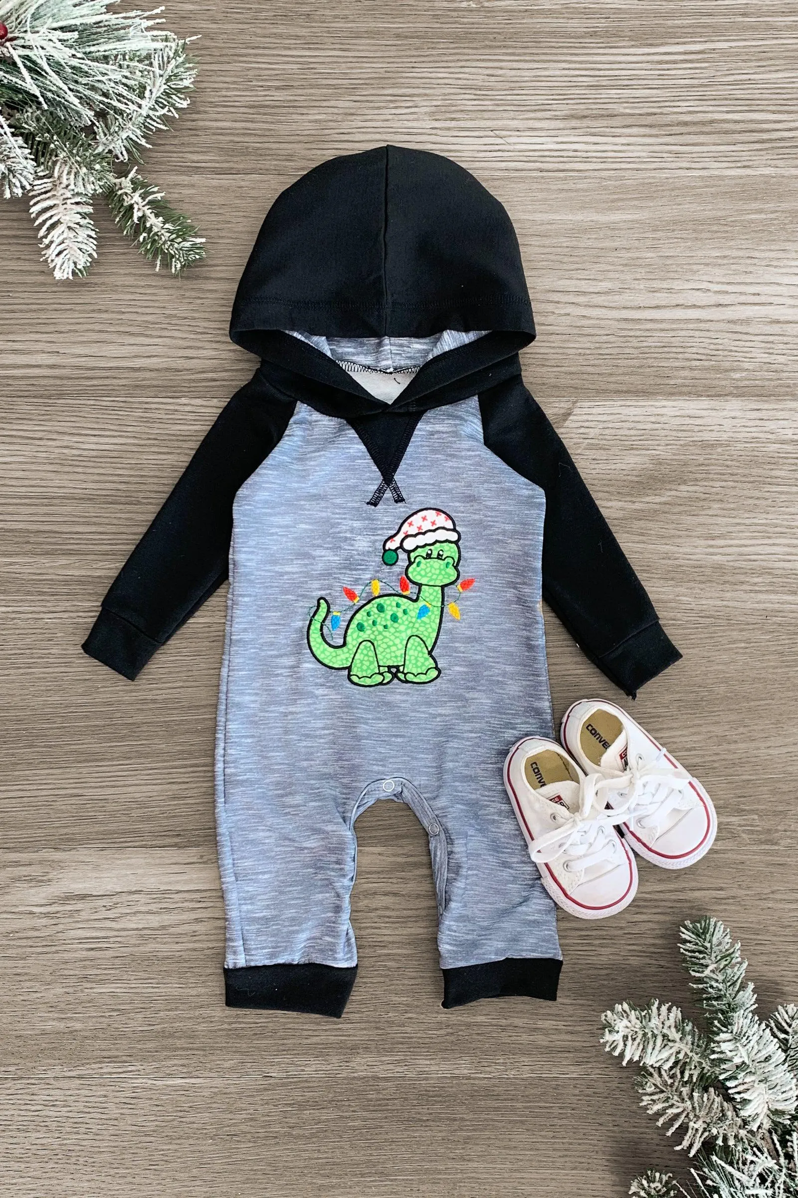 Christmas Dinosaur Romper