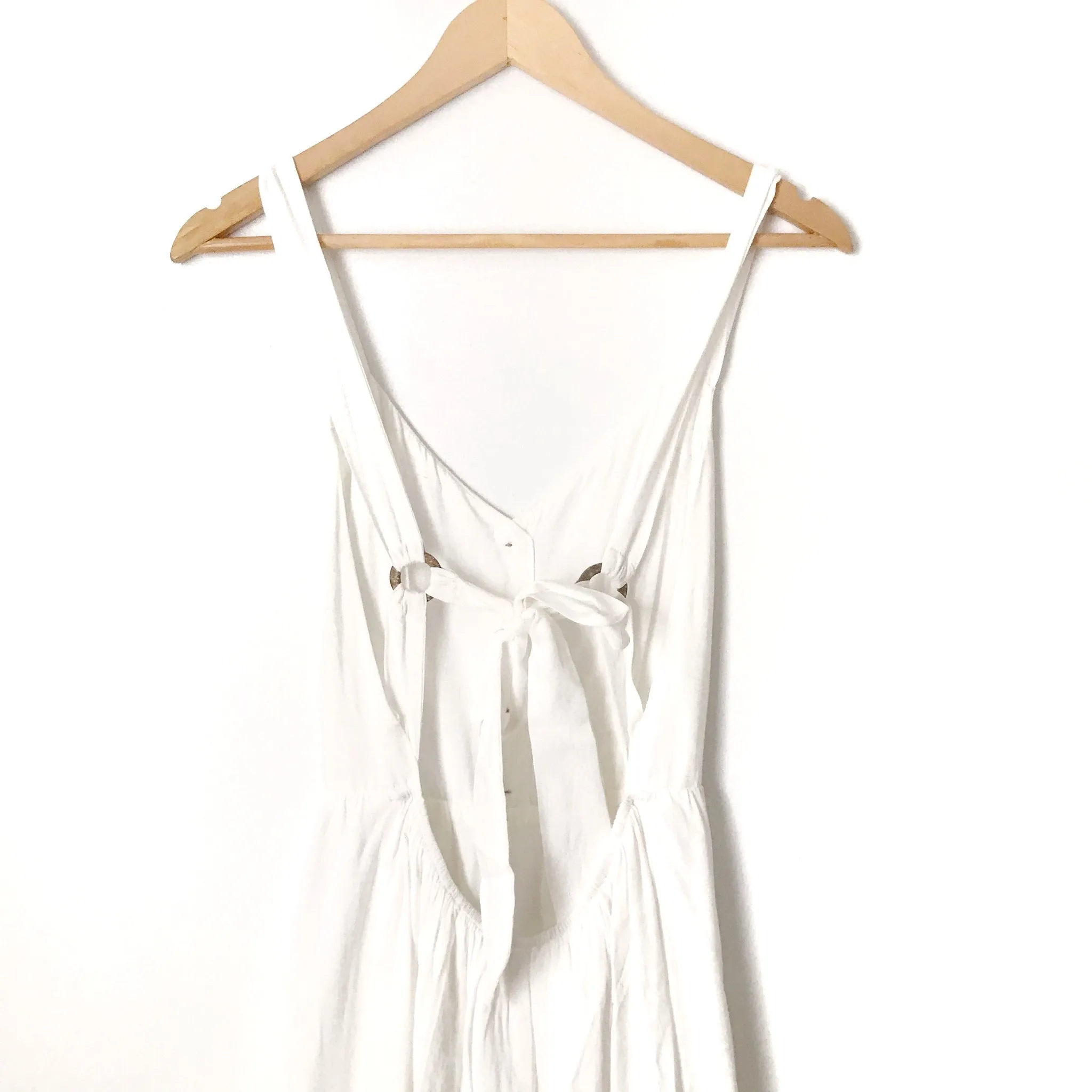 Cotton Candy LA White Faux Button Romper- Size S