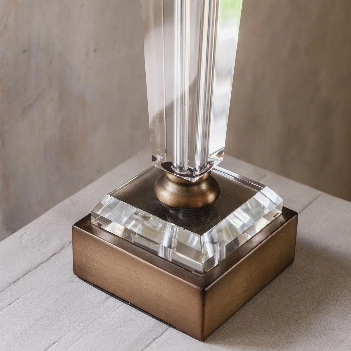 Crystal Glass Table Lamp with Shade 79cm