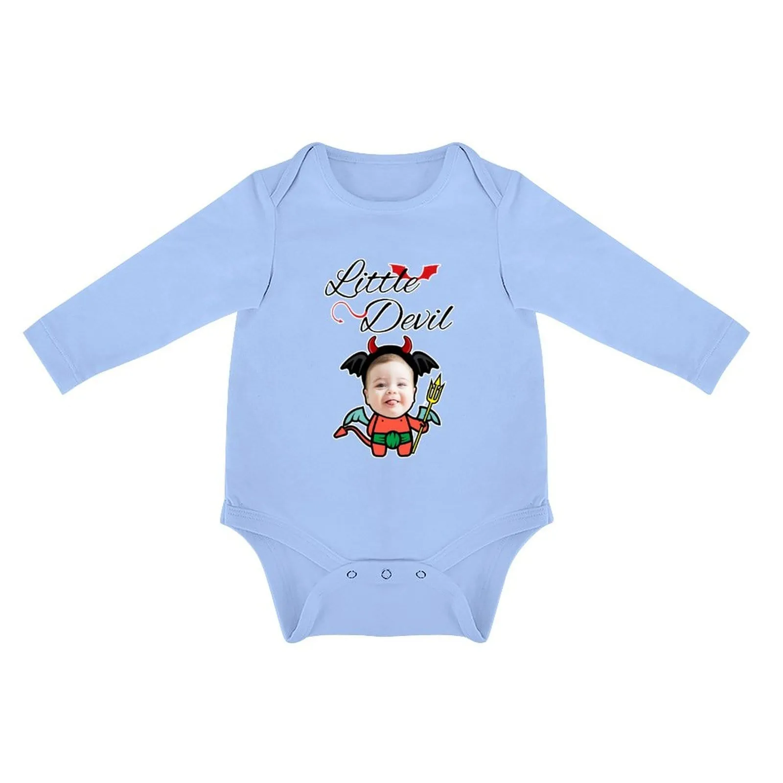 Custom Face Best Love For You Infant Bodysuit One Piece Jumpsuit Personalized Long Sleeve Rompers Baby Clothes