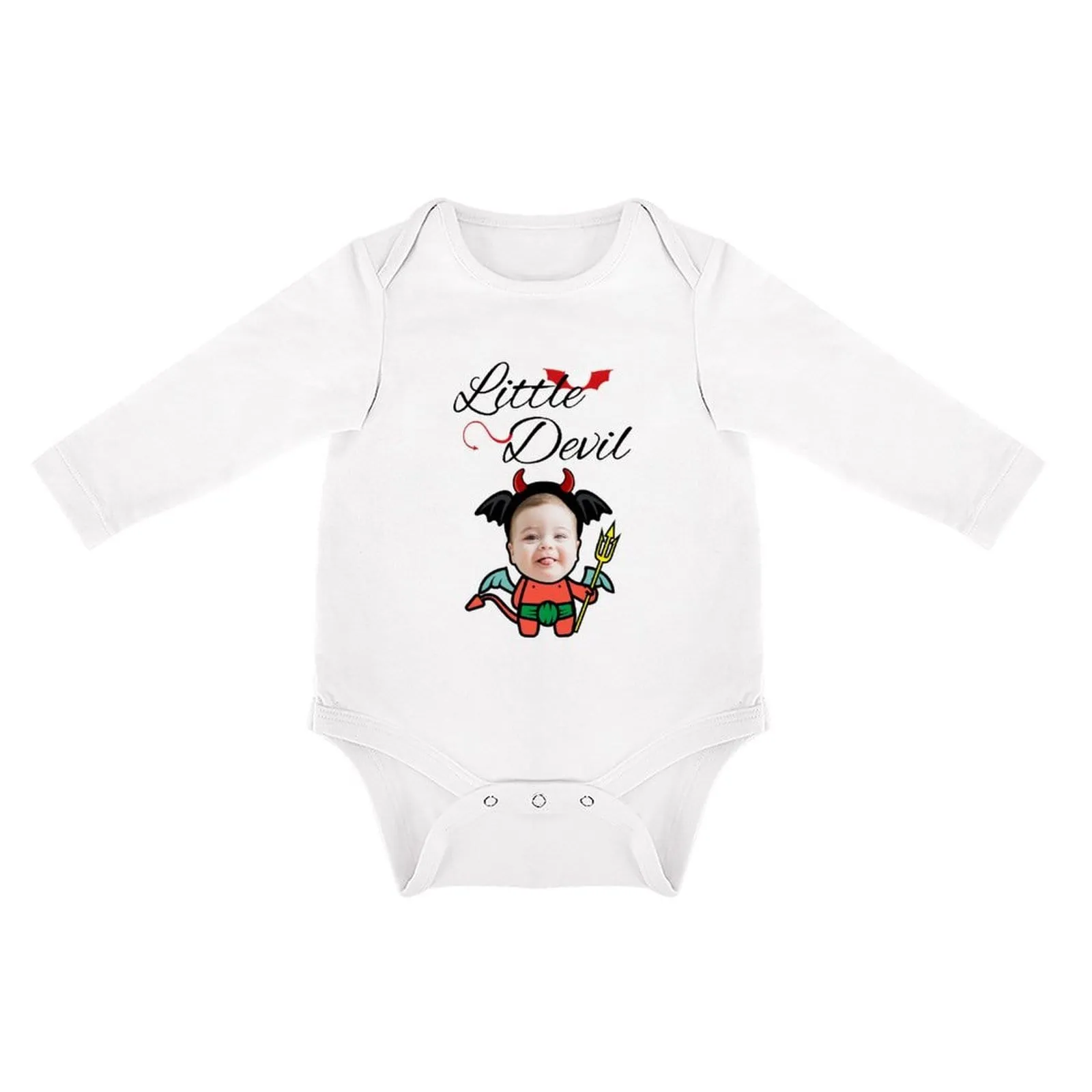 Custom Face Best Love For You Infant Bodysuit One Piece Jumpsuit Personalized Long Sleeve Rompers Baby Clothes
