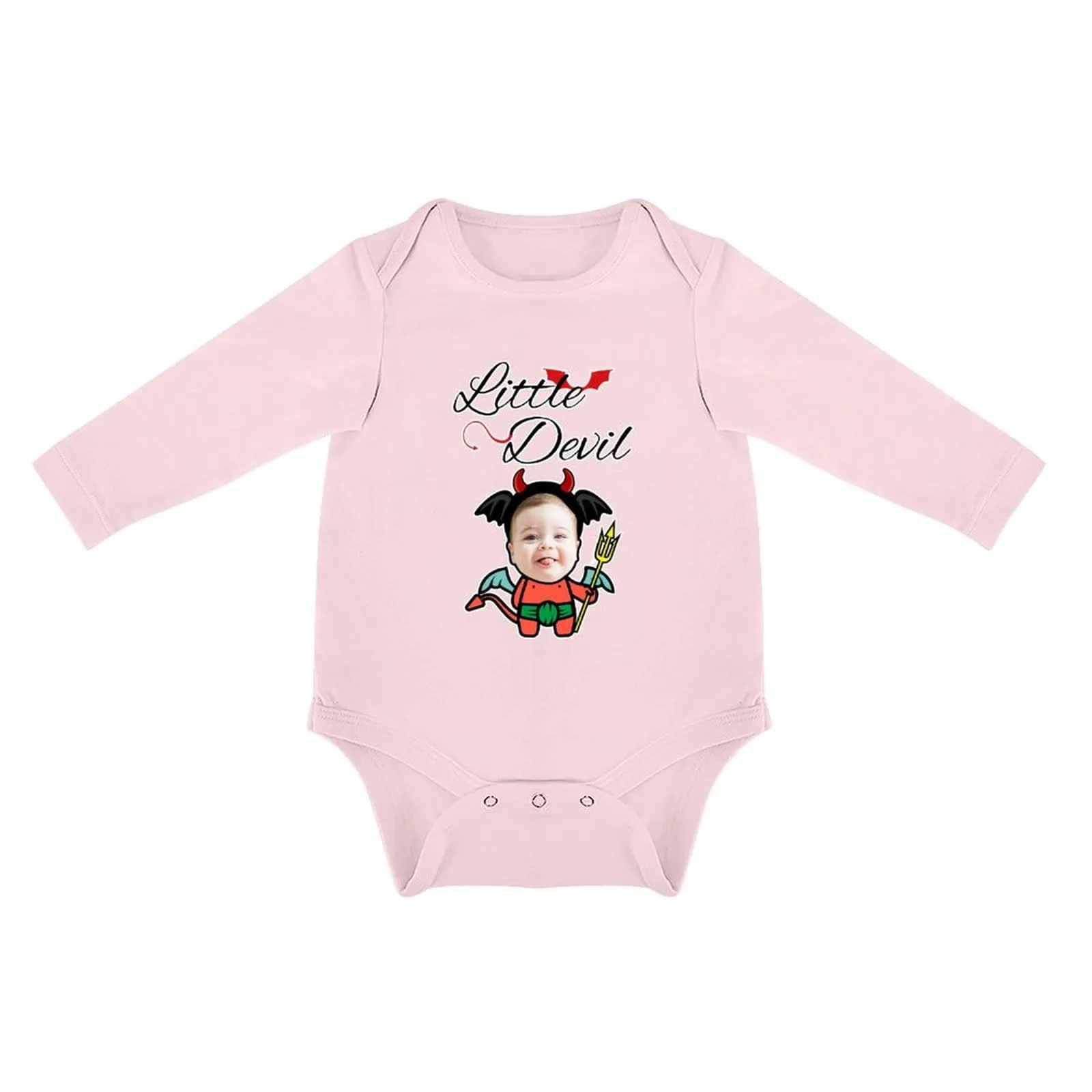 Custom Face Best Love For You Infant Bodysuit One Piece Jumpsuit Personalized Long Sleeve Rompers Baby Clothes
