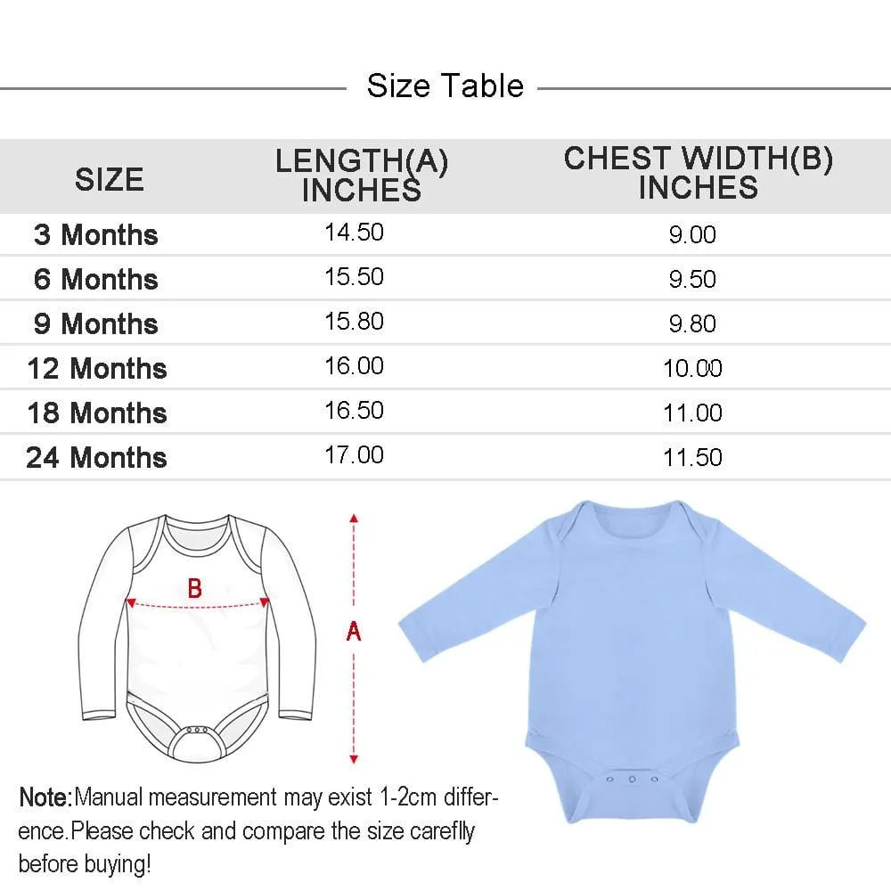 Custom Face Best Love For You Infant Bodysuit One Piece Jumpsuit Personalized Long Sleeve Rompers Baby Clothes
