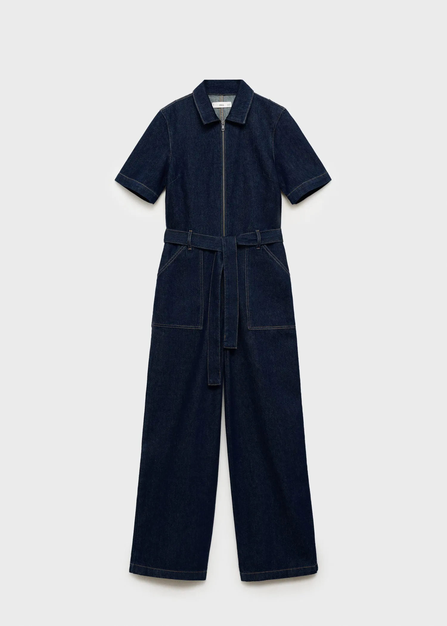 Denim jumpsuit belt - Open Blue