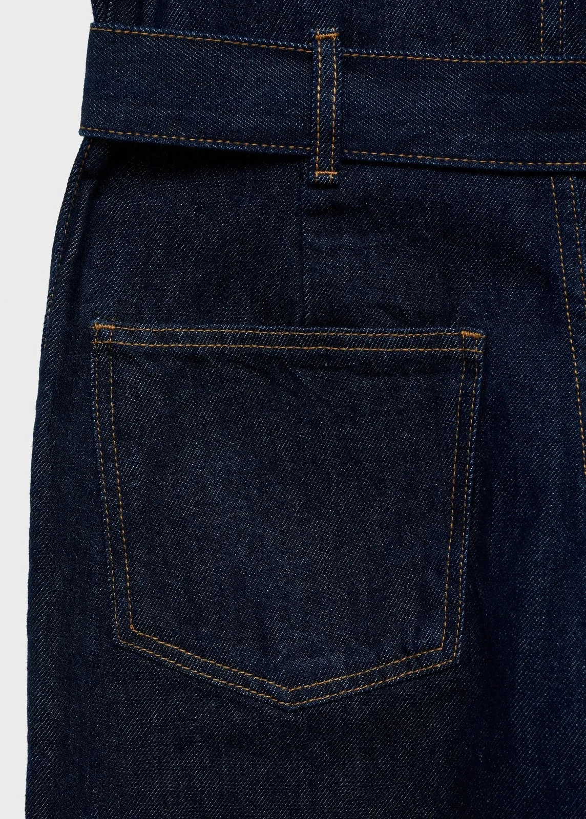 Denim jumpsuit belt - Open Blue