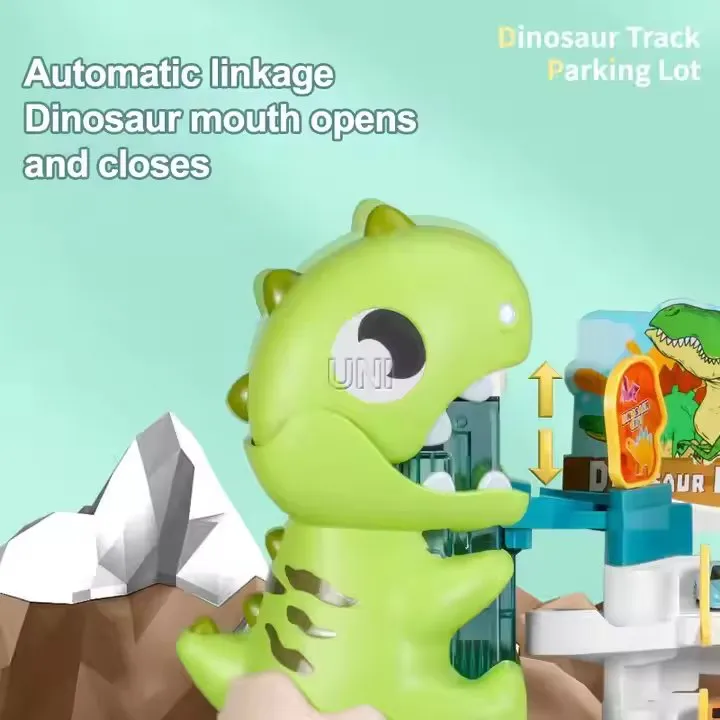 DINOSAUR PARKING BUILDING URBAN TRACK