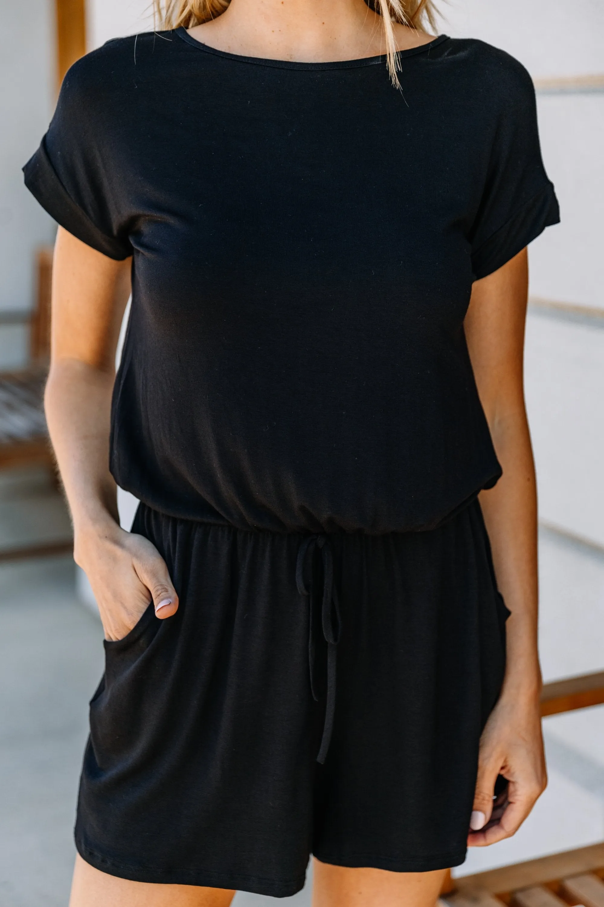 Do Anything For You Black Romper