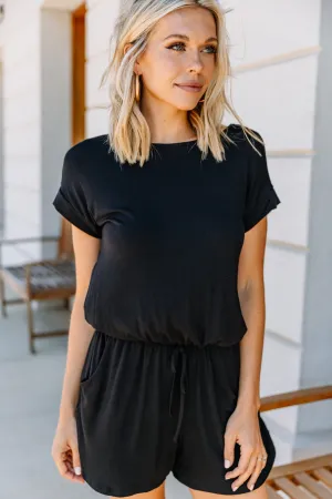 Do Anything For You Black Romper