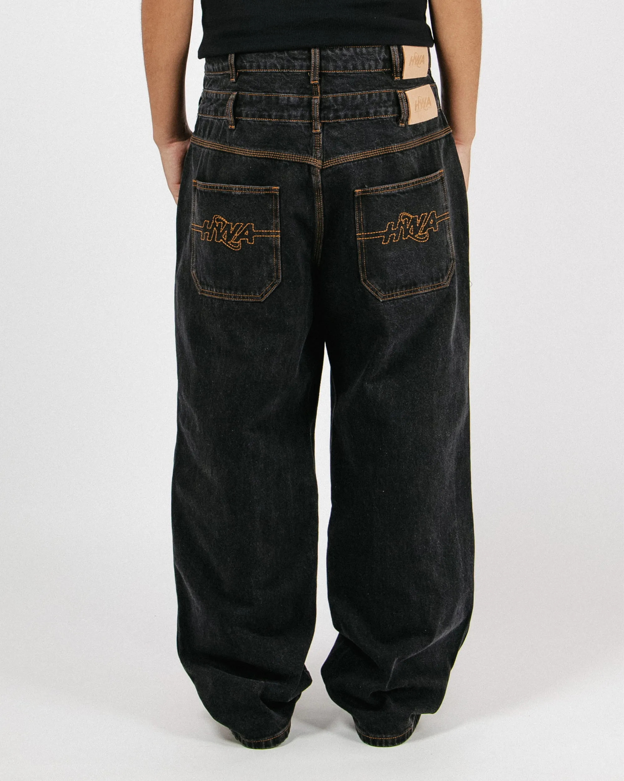 Double Belt Denim - Noir