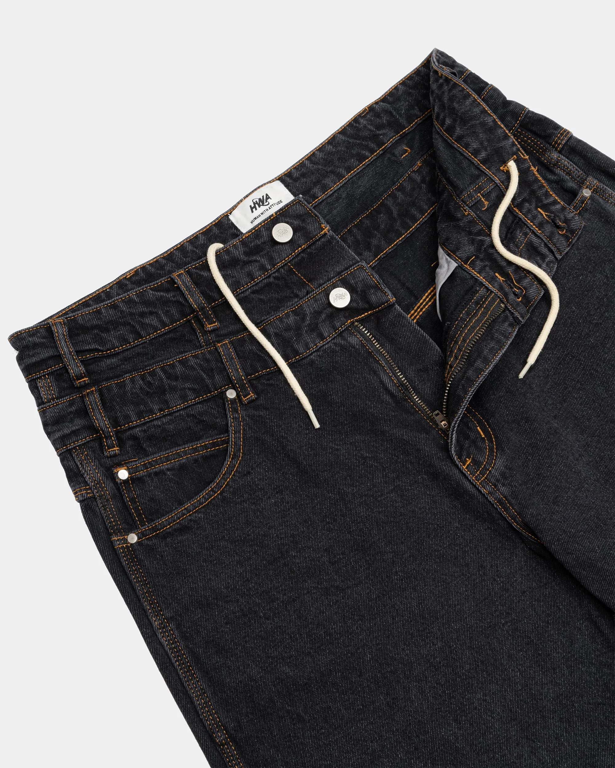 Double Belt Denim - Noir
