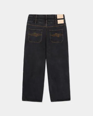 Double Belt Denim - Noir
