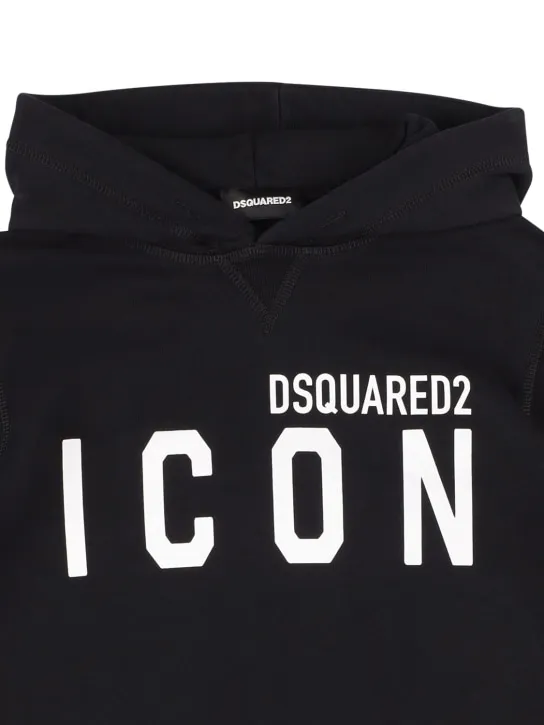 Dsquared2   Icon print cotton hoodie sweatshirt 