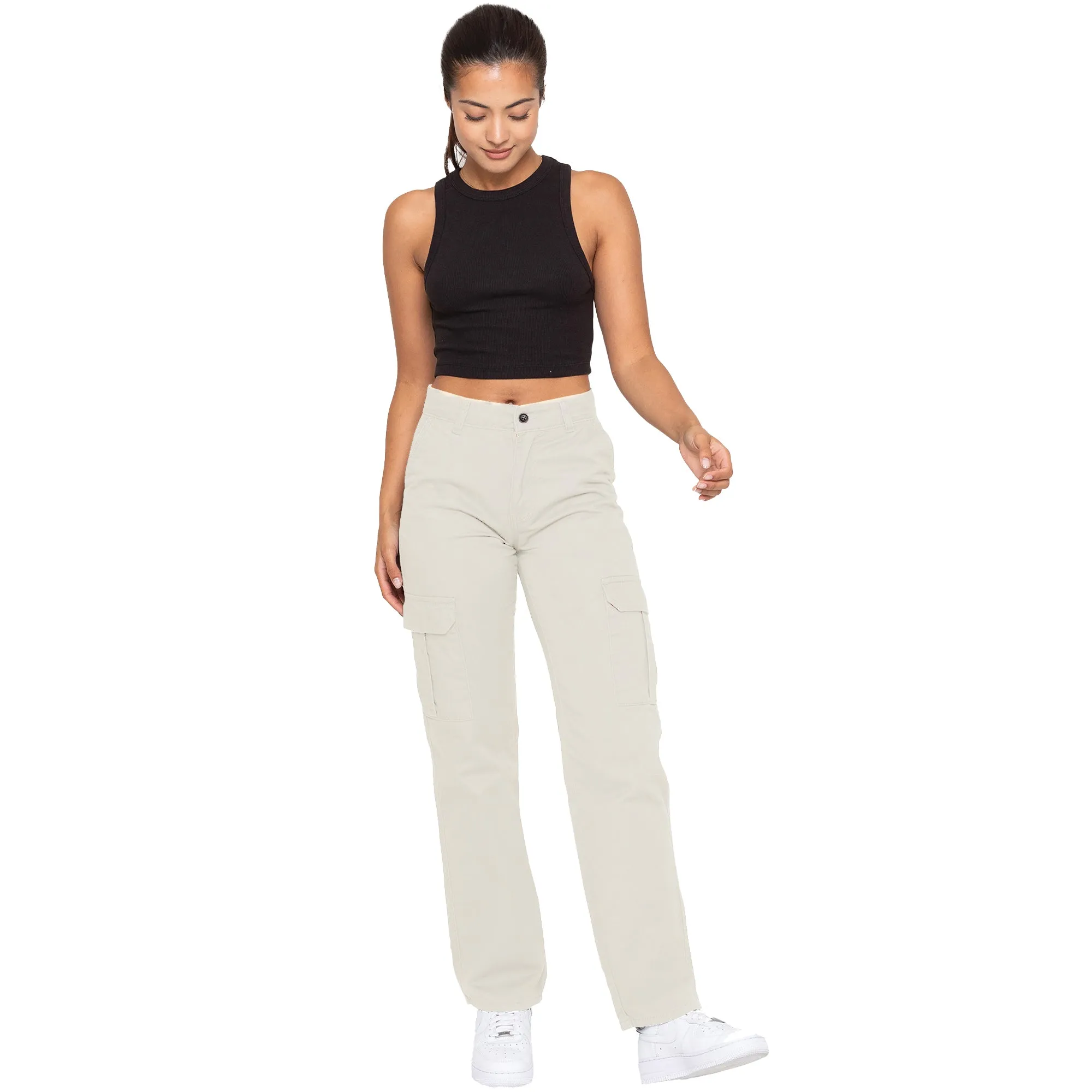 Enzo |  Womens Cargo Denim Jeans