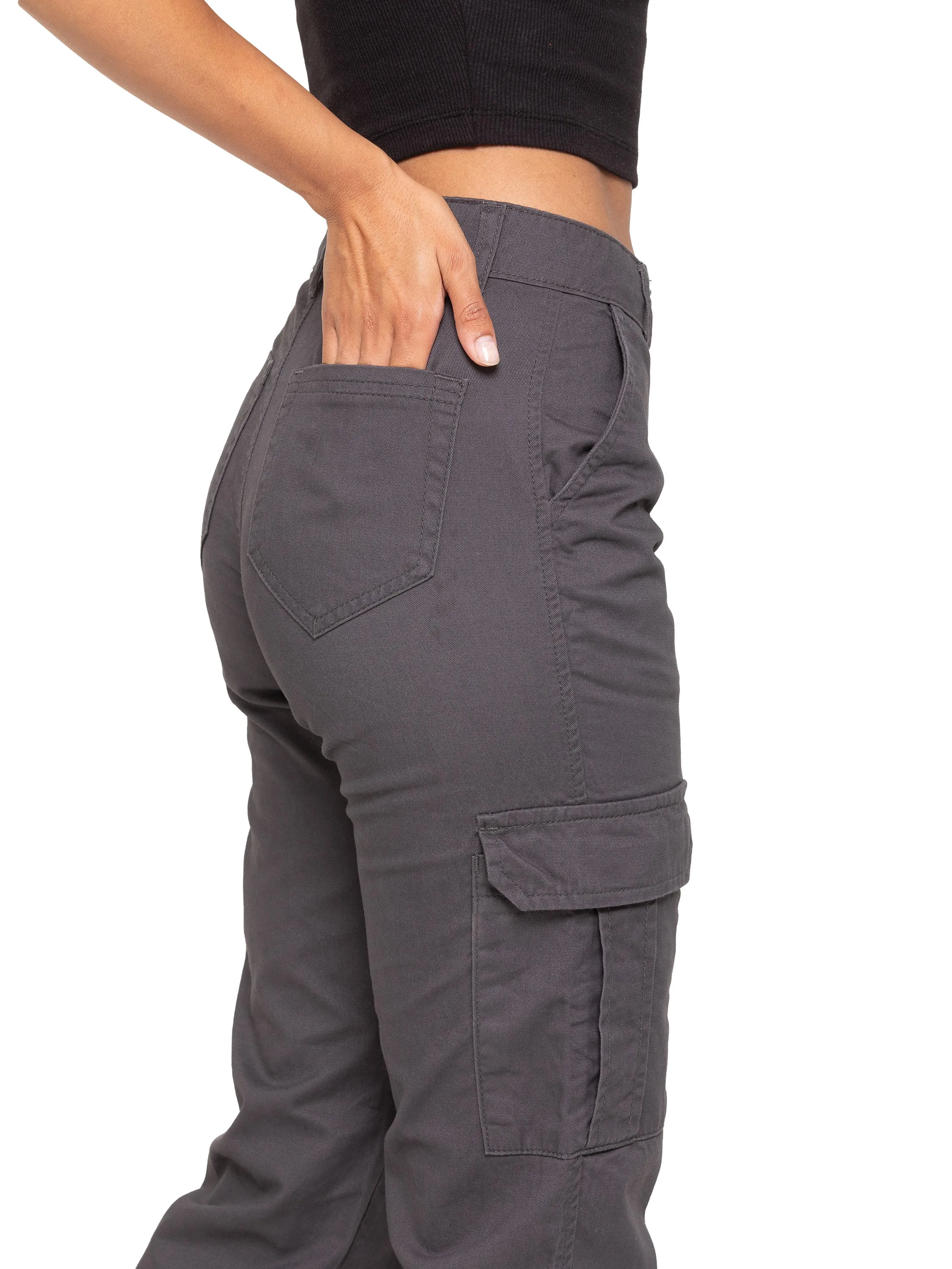 Enzo |  Womens Cargo Denim Jeans