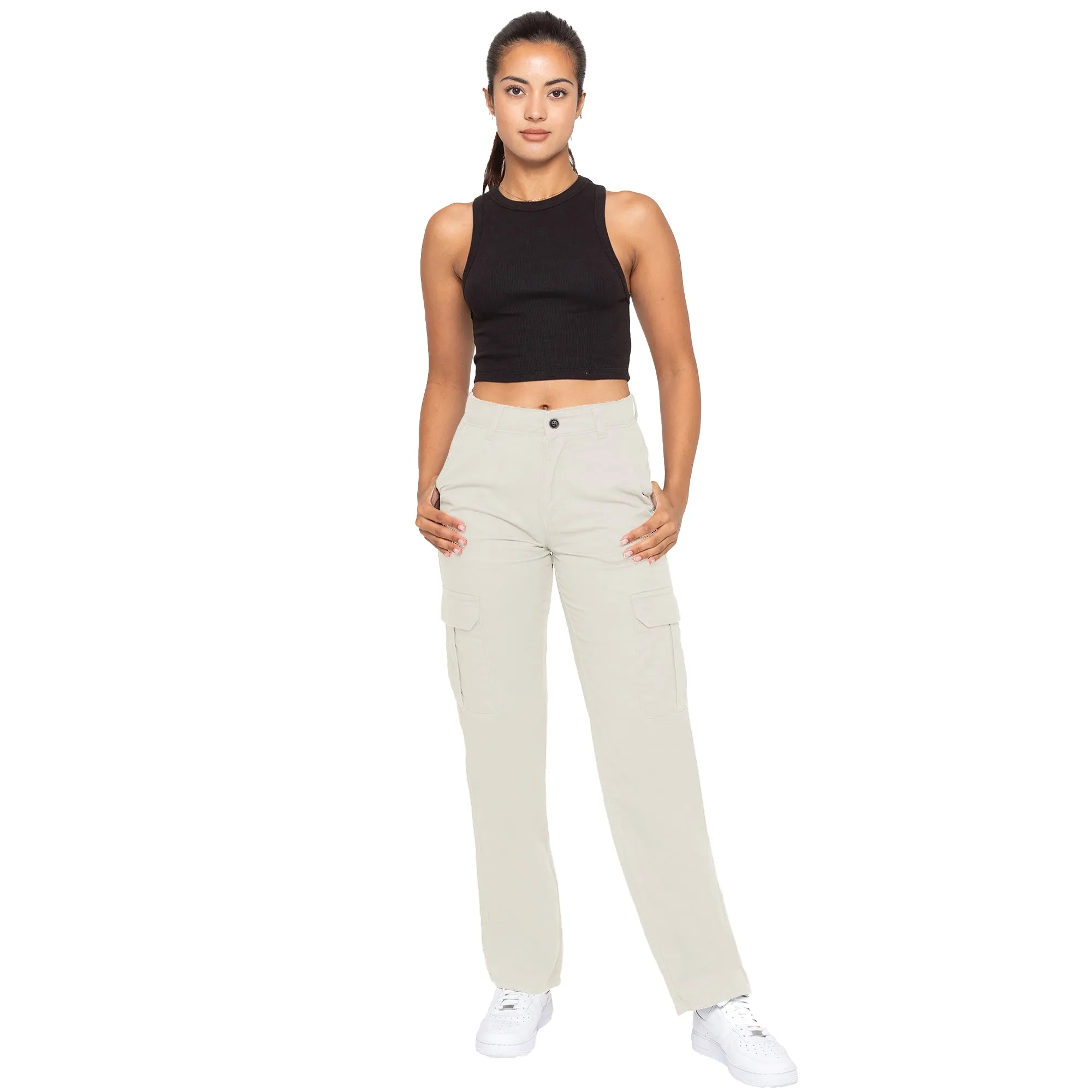 Enzo |  Womens Cargo Denim Jeans