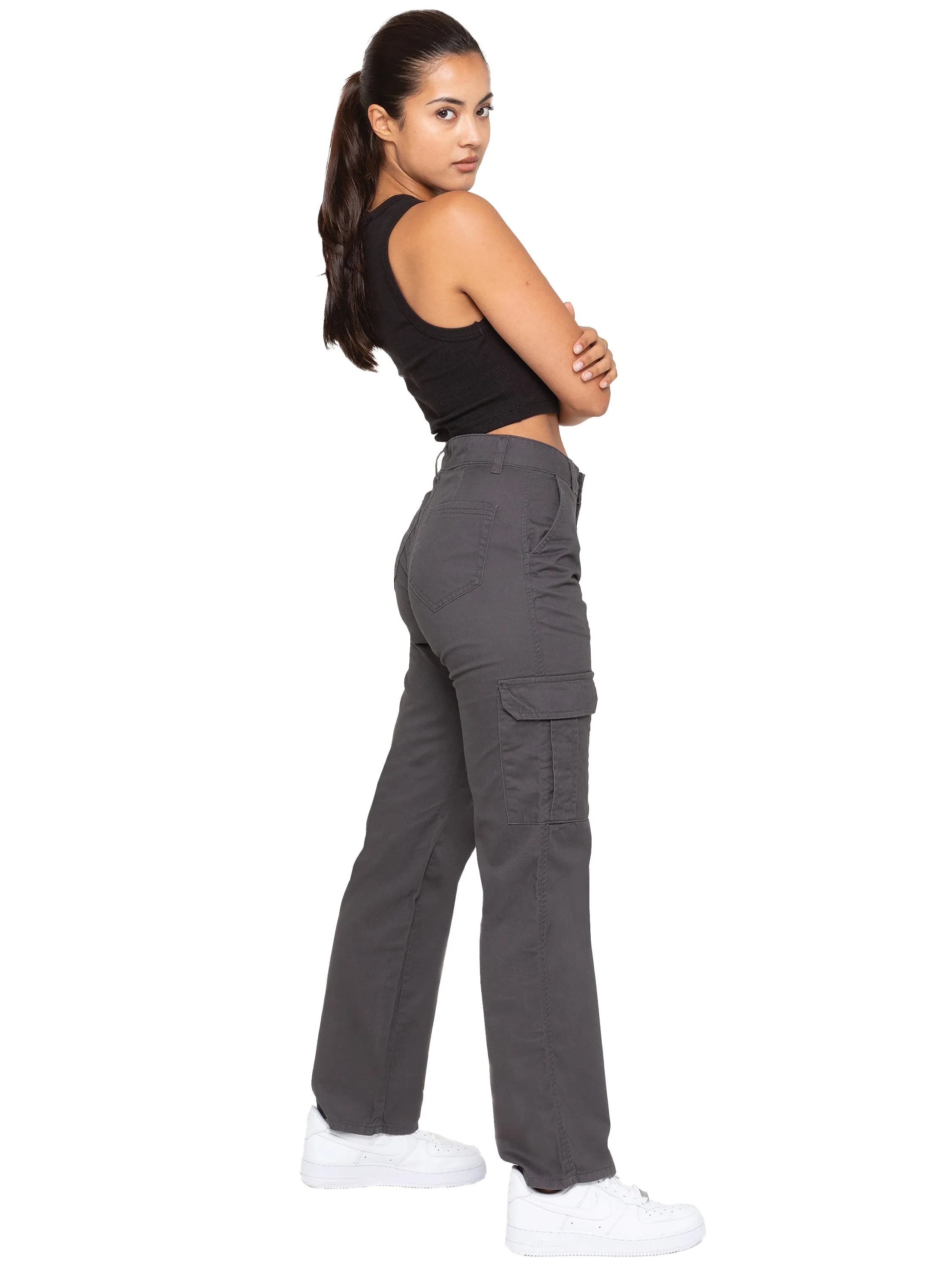 Enzo |  Womens Cargo Denim Jeans