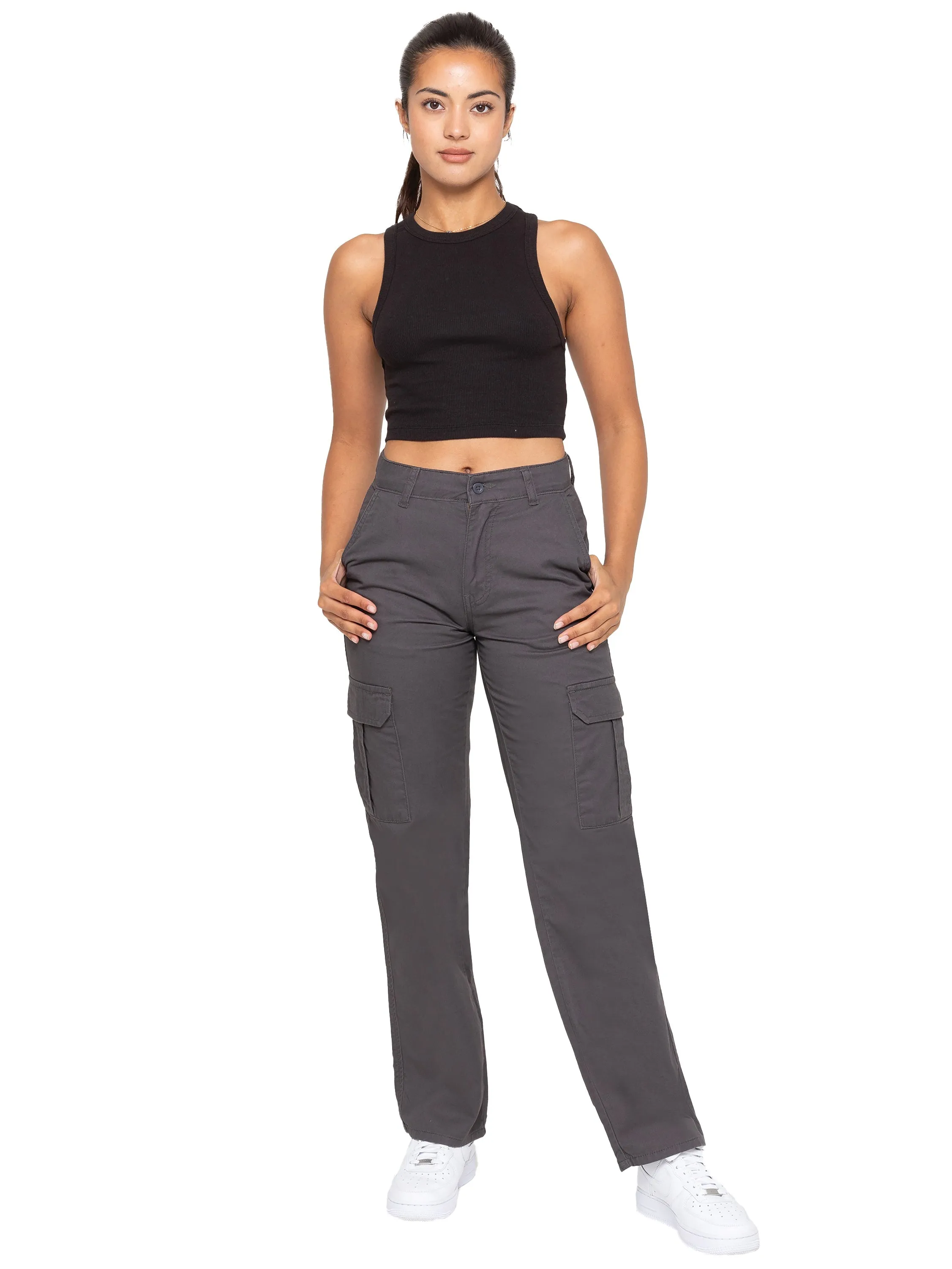 Enzo |  Womens Cargo Denim Jeans