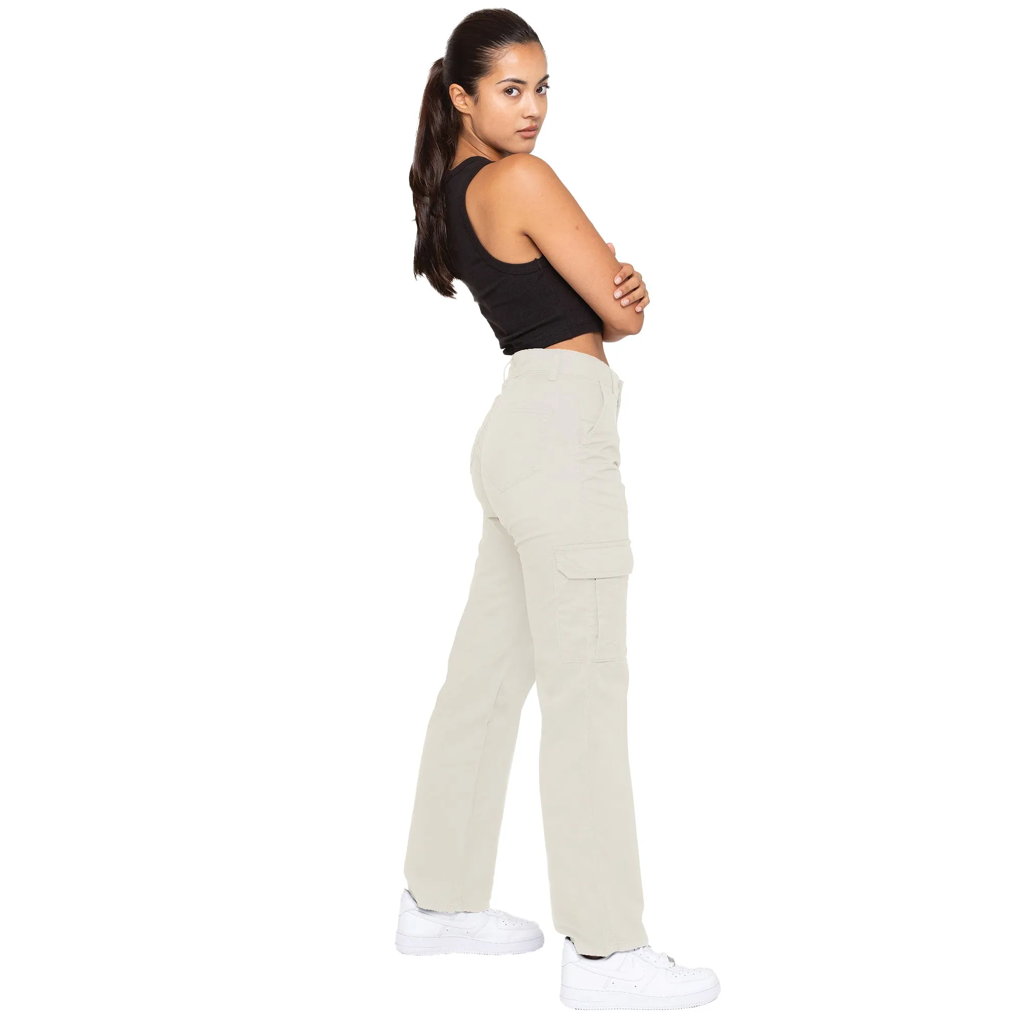 Enzo |  Womens Cargo Denim Jeans