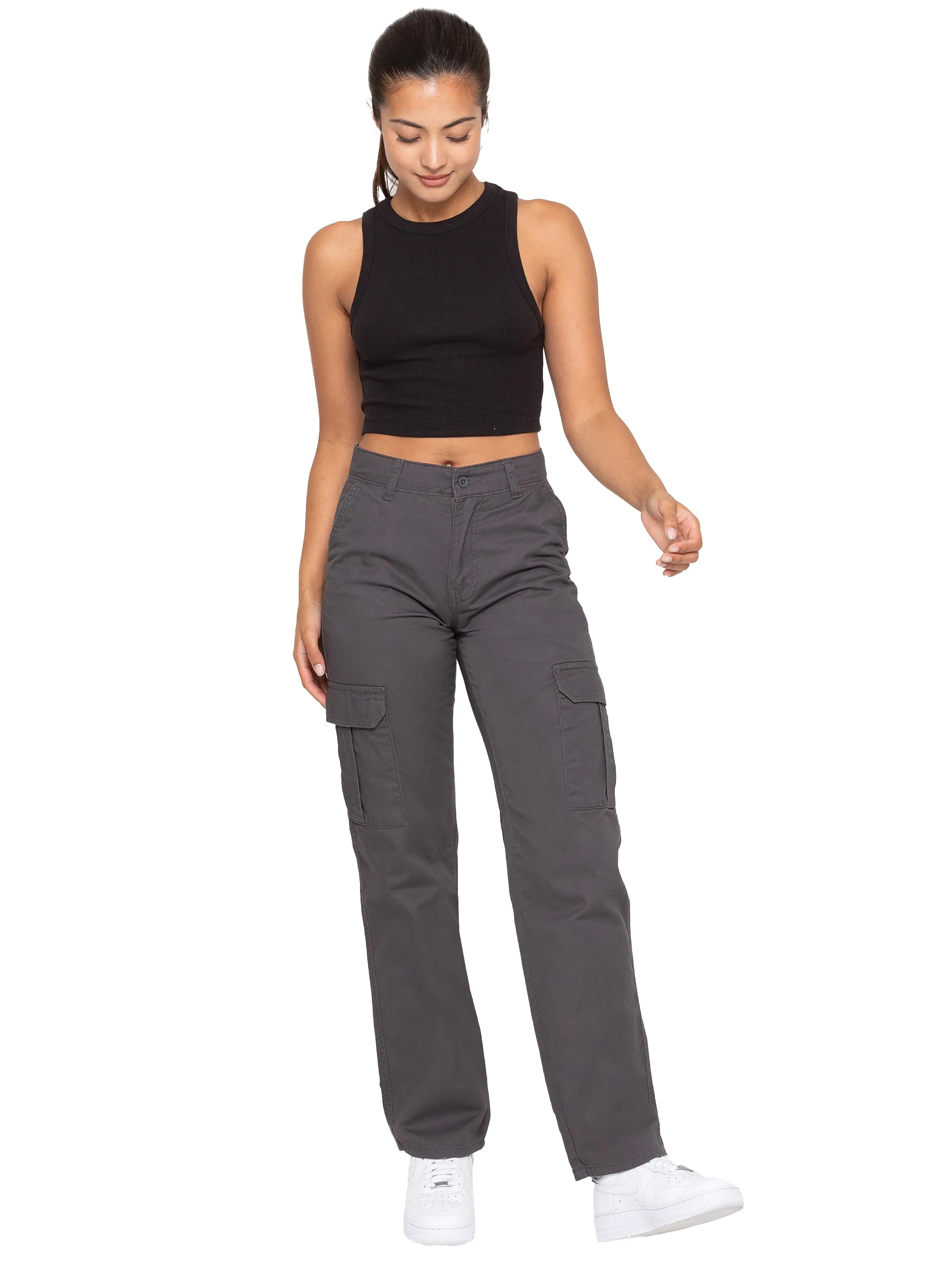 Enzo |  Womens Cargo Denim Jeans