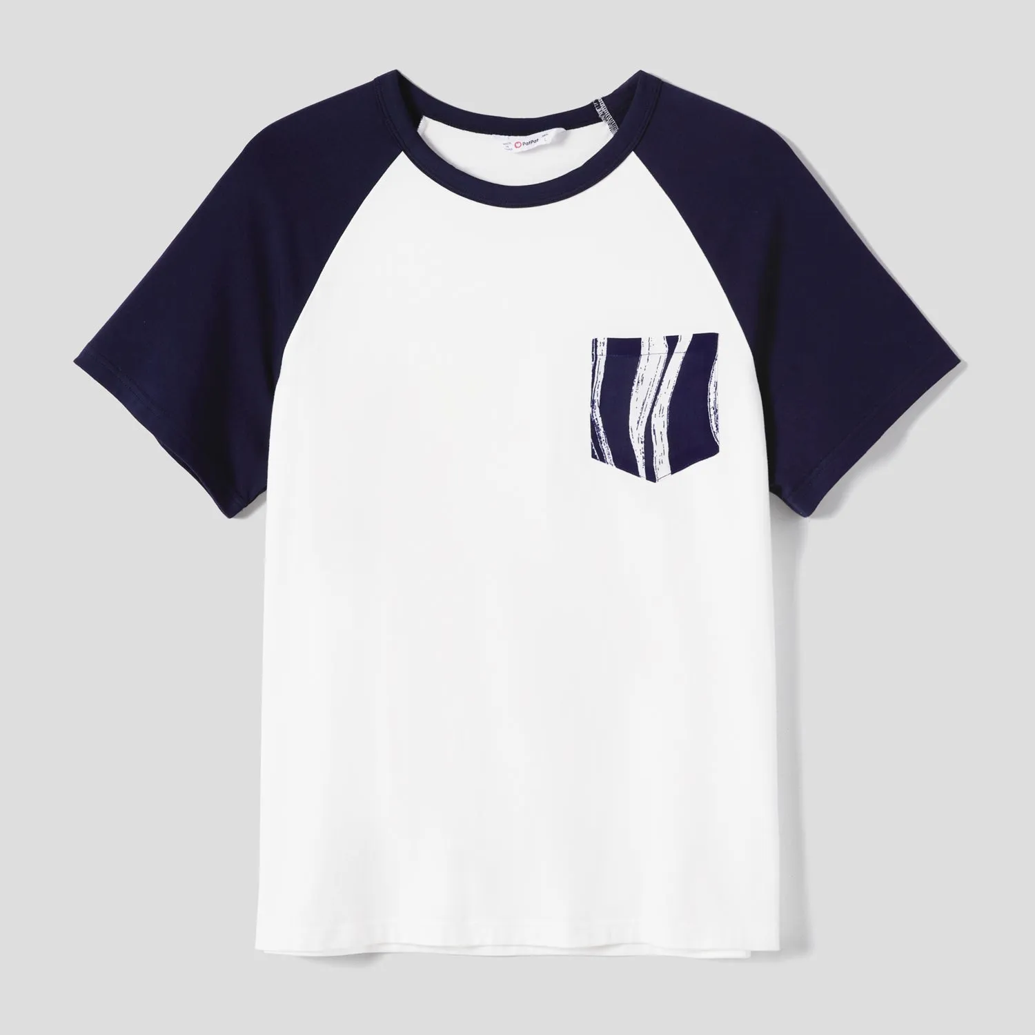Family Matching Belted Striped Short-sleeve Dresses and Cotton Colorblock Short-sleeve T-shirts Sets