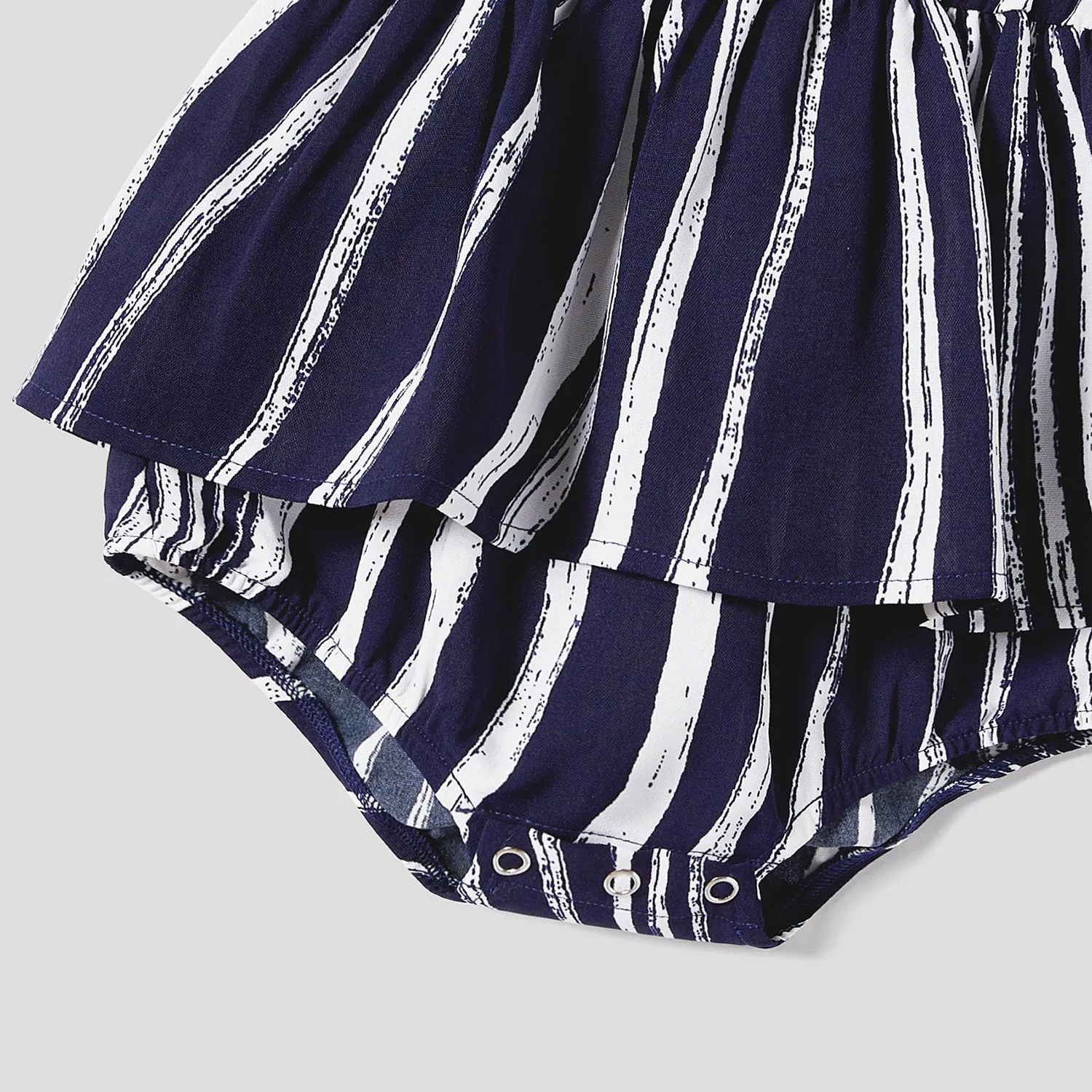 Family Matching Belted Striped Short-sleeve Dresses and Cotton Colorblock Short-sleeve T-shirts Sets