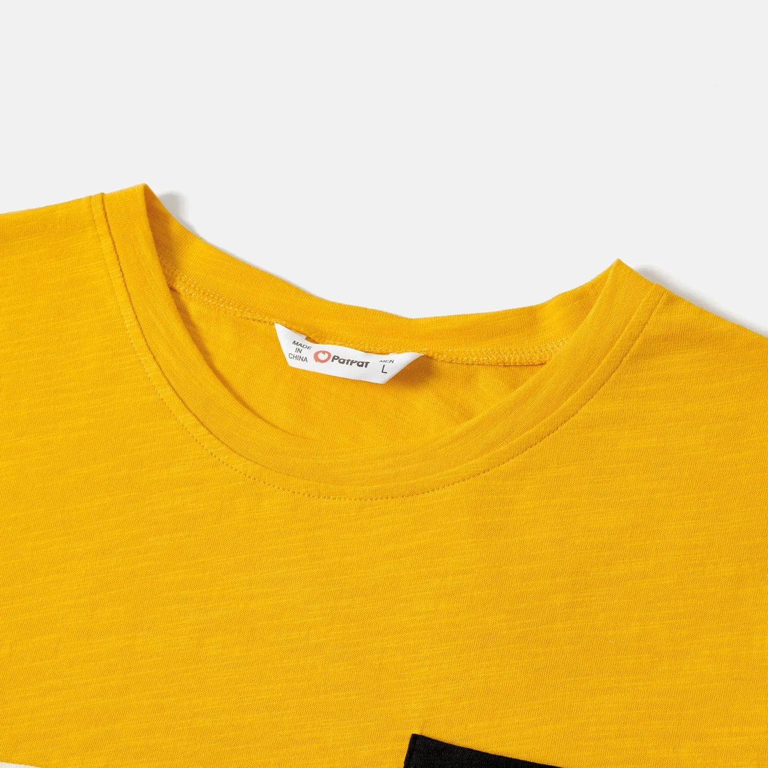 Family Matching Cotton Colorblock Short-sleeve Tee and Allover Geo Print Cami Tops