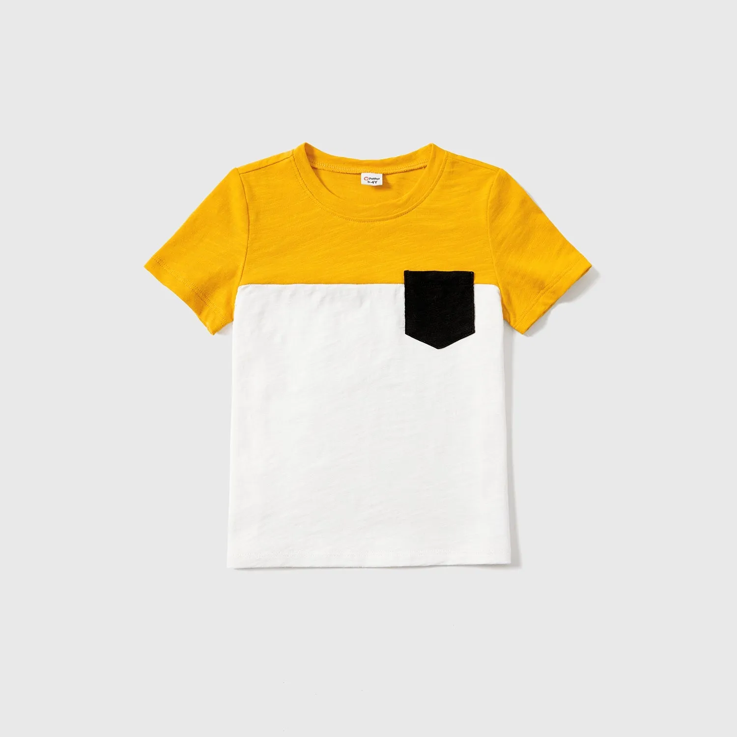 Family Matching Cotton Colorblock Short-sleeve Tee and Allover Geo Print Cami Tops